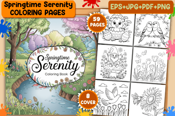 Download Springtime Serenity Coloring Pages - Spring Collection