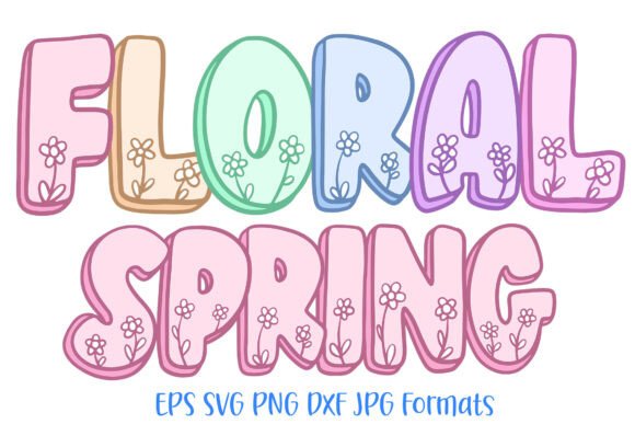 Download Floral Spring Font Letters Springtime - Spring Collection