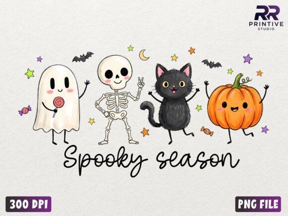Download Spooky Season Halloween Doodles PNG - Premium Resources