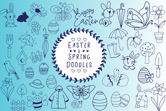 Download Easter and Spring Doodles - Spring Collection