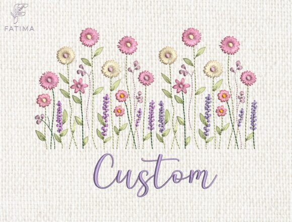 Download Personalized Wildflower Embroidery File - Embroidery Collection